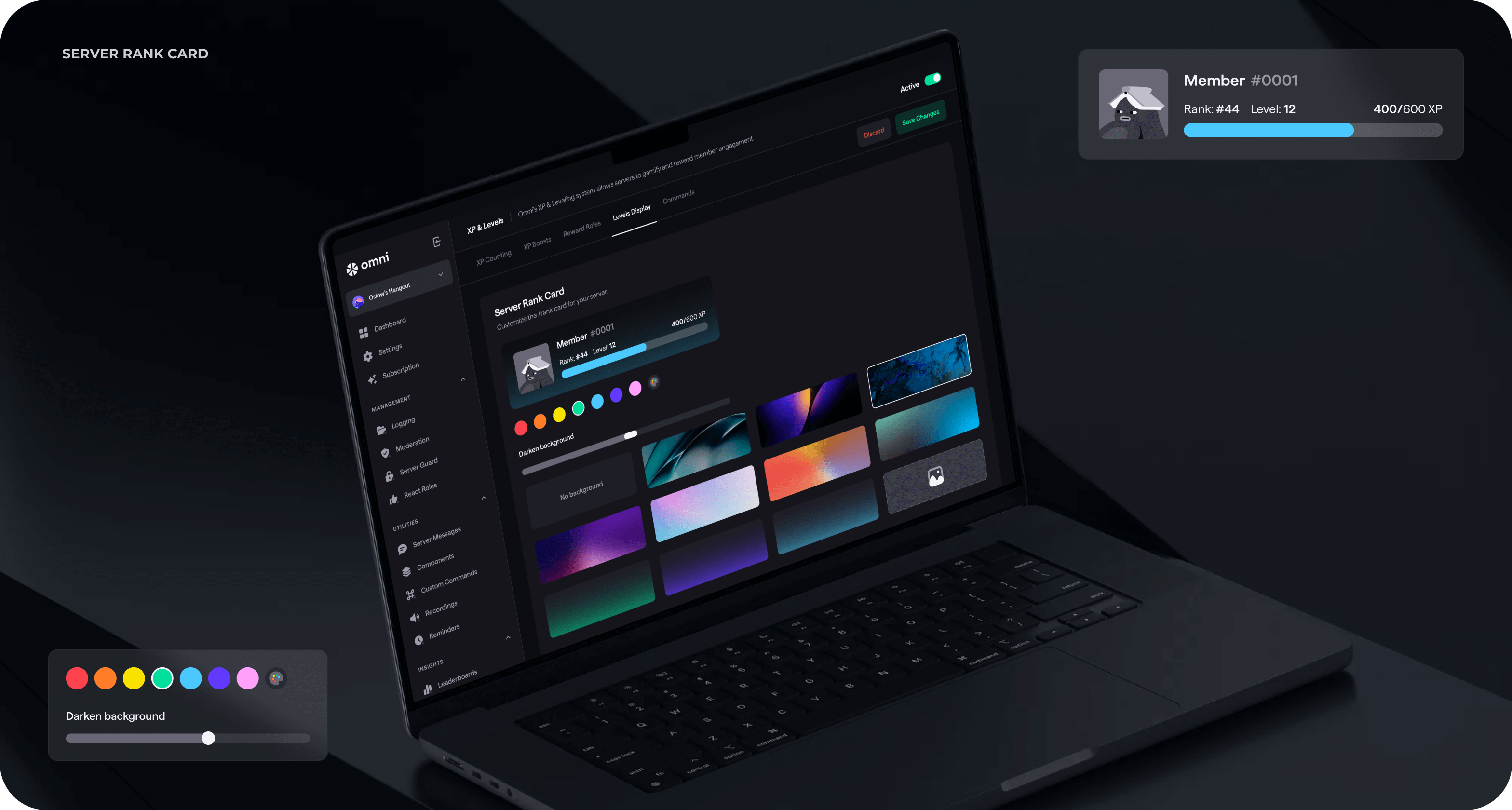 12. Goodface agency - case Omni - server rank card.png - UX/UI design and development for SaaS solution for Discord app - api.goodface.works