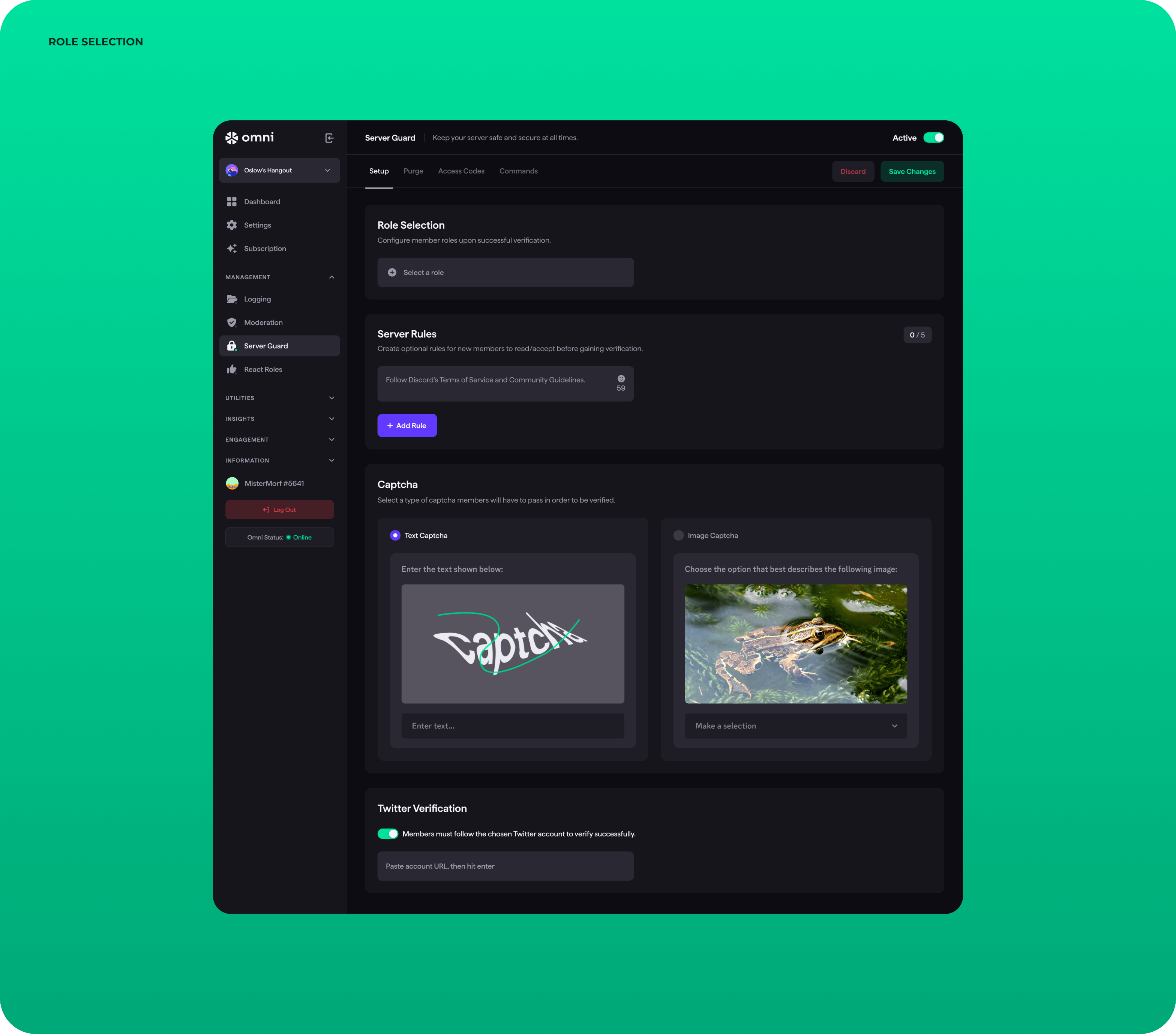 18. Goodface agency - case Omni - Role selection.png - UX/UI дизайн та розробка для SaaS рішення для Discord - api.goodface.works