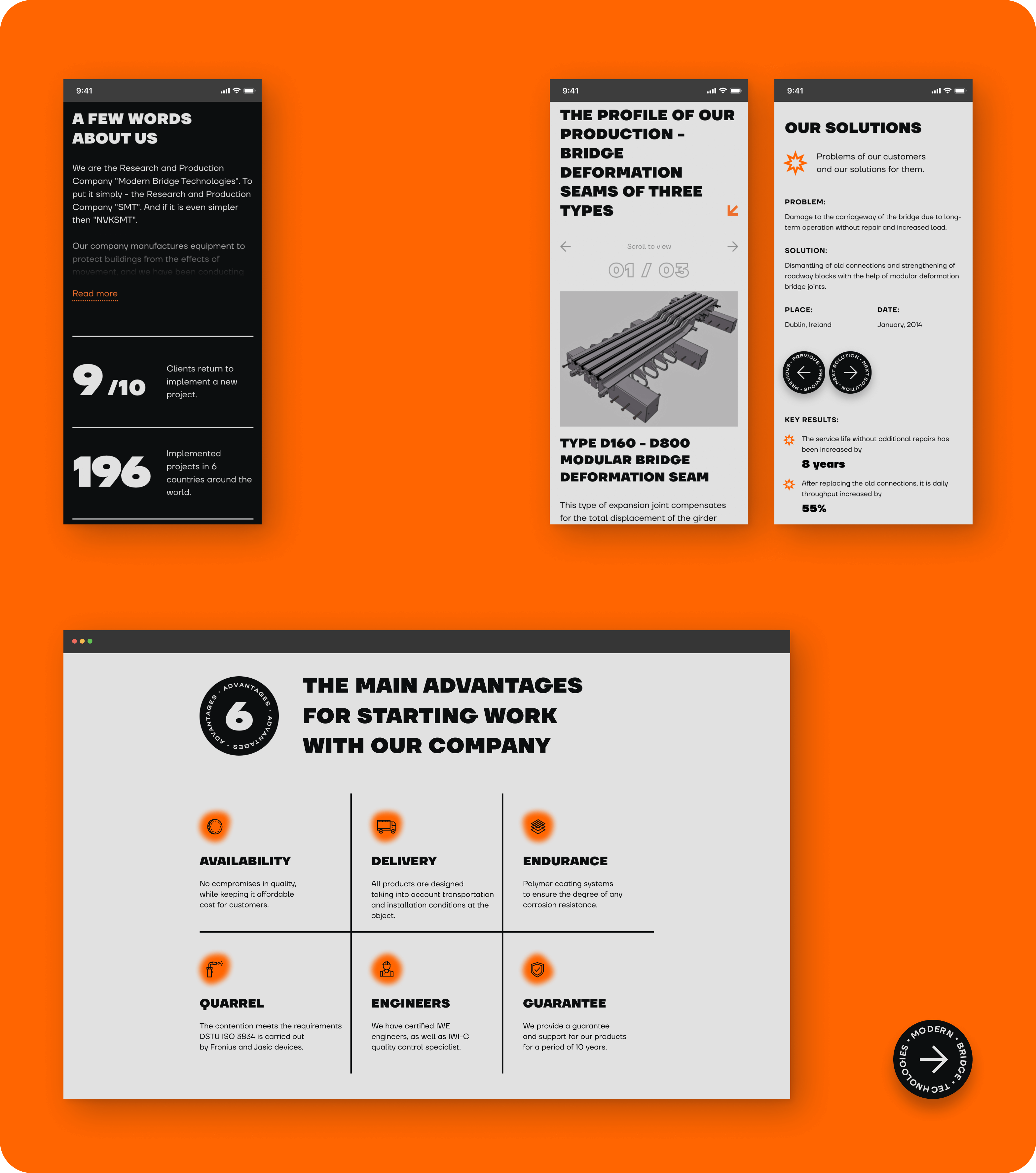 Website & Visual Identity Design for Bridge Equipment Manufacturer - goodface.works