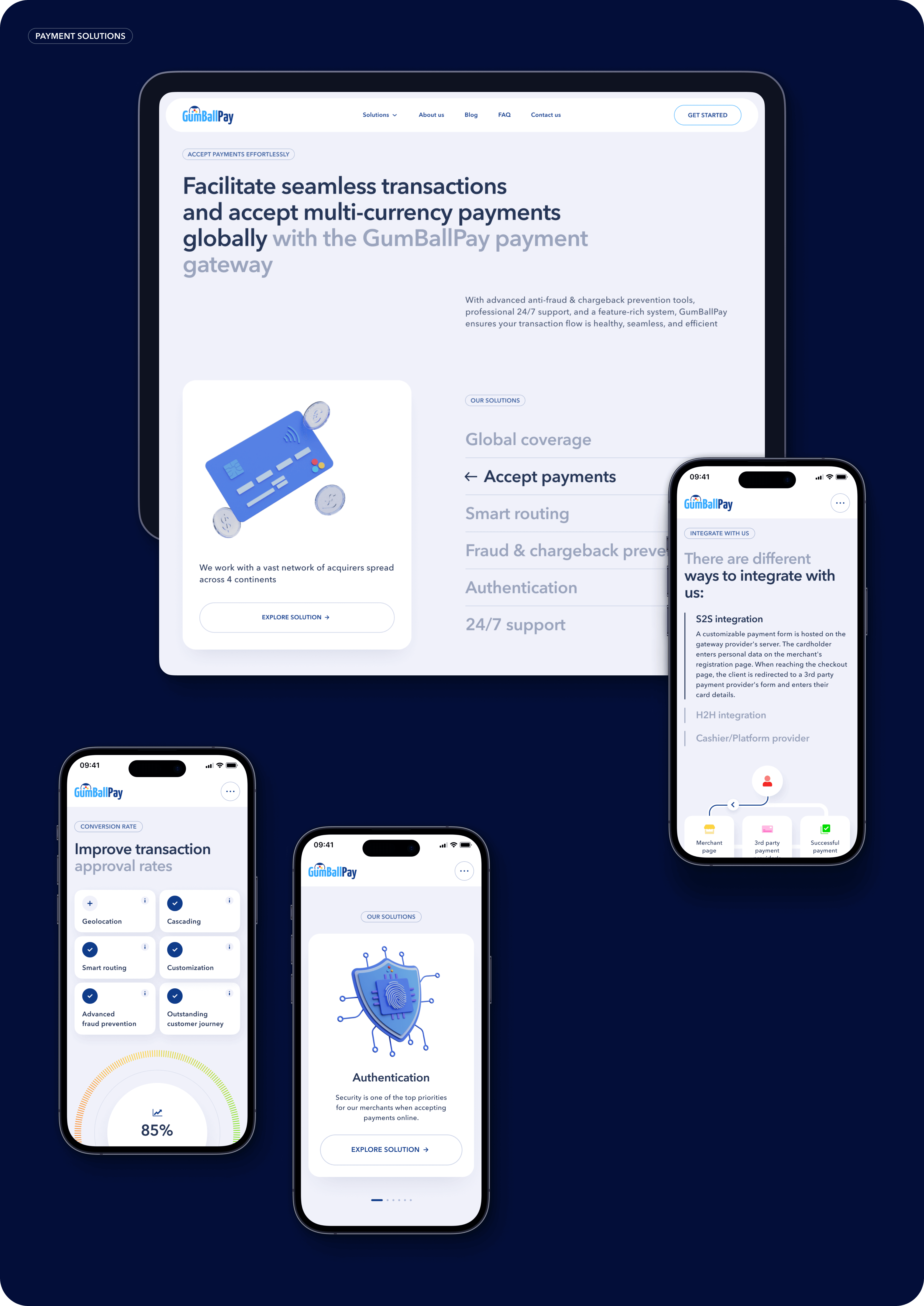 Gumballpay – redesign and development of corporate website for Fintech company - goodface.works
