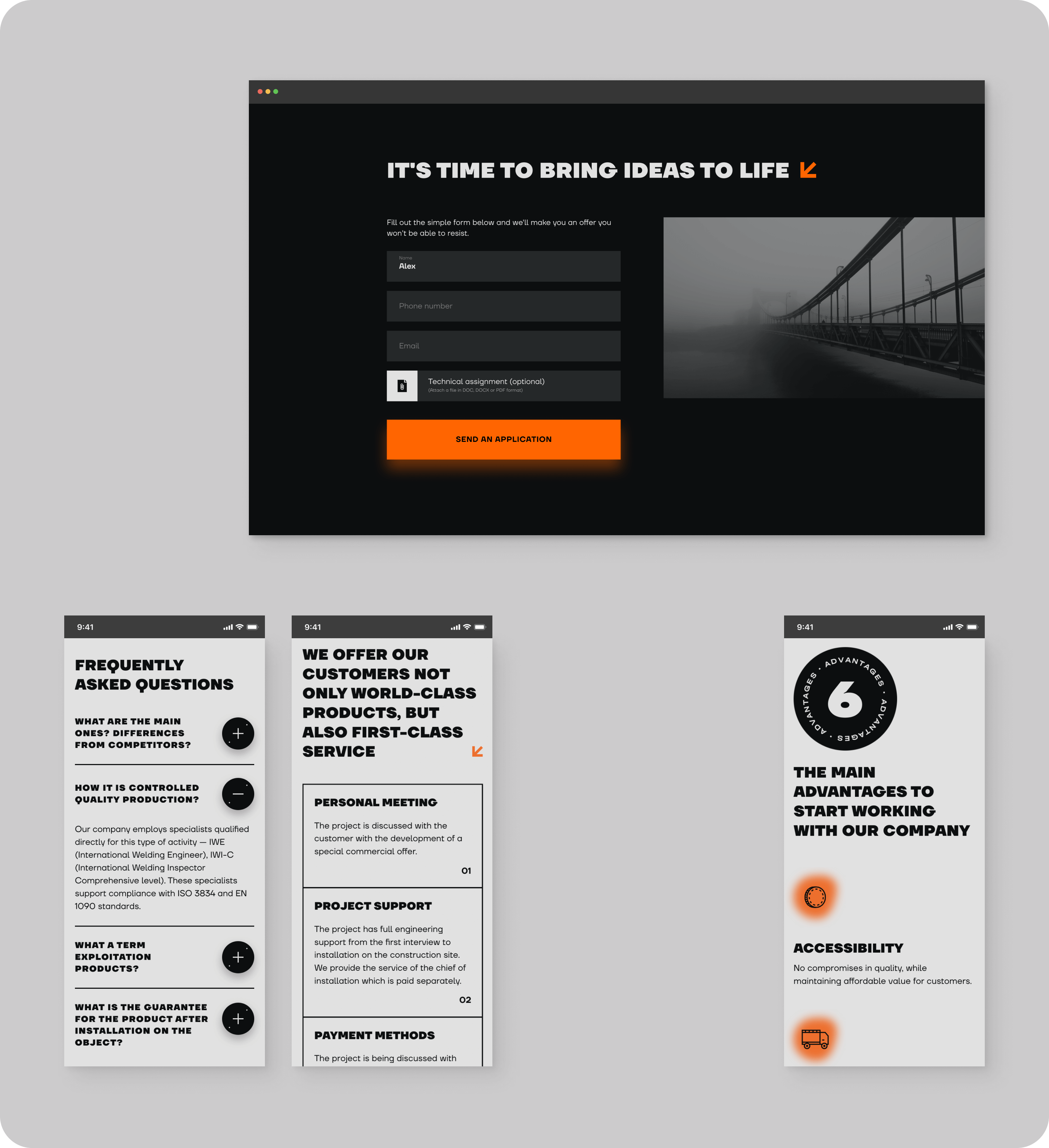 Website & Visual Identity Design for Bridge Equipment Manufacturer - goodface.works