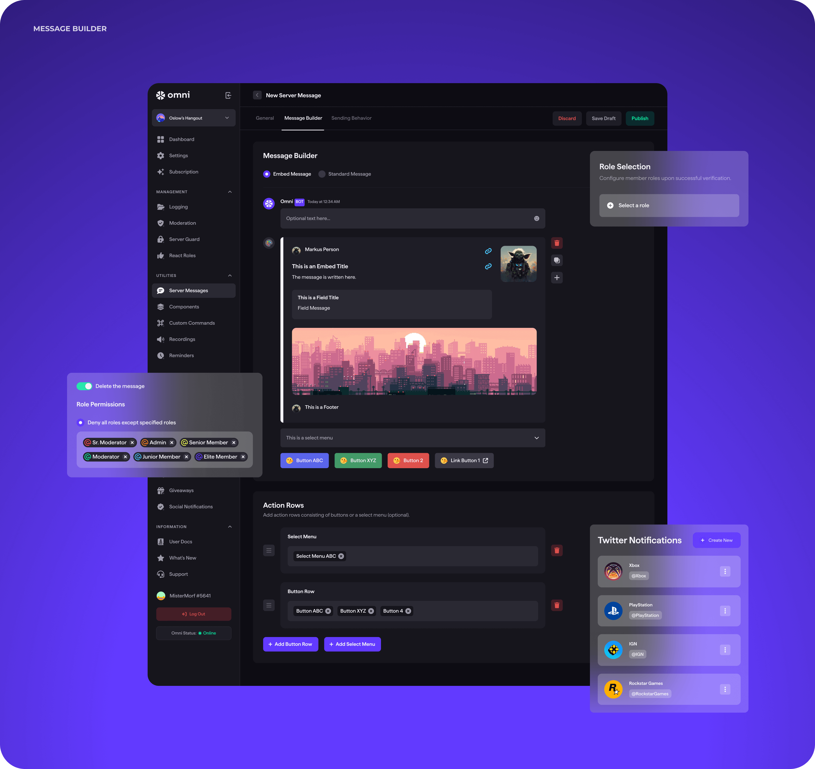 8. Goodface agency - case Omni - Message Builder.png - UX/UI design and development for SaaS solution for Discord app - api.goodface.works