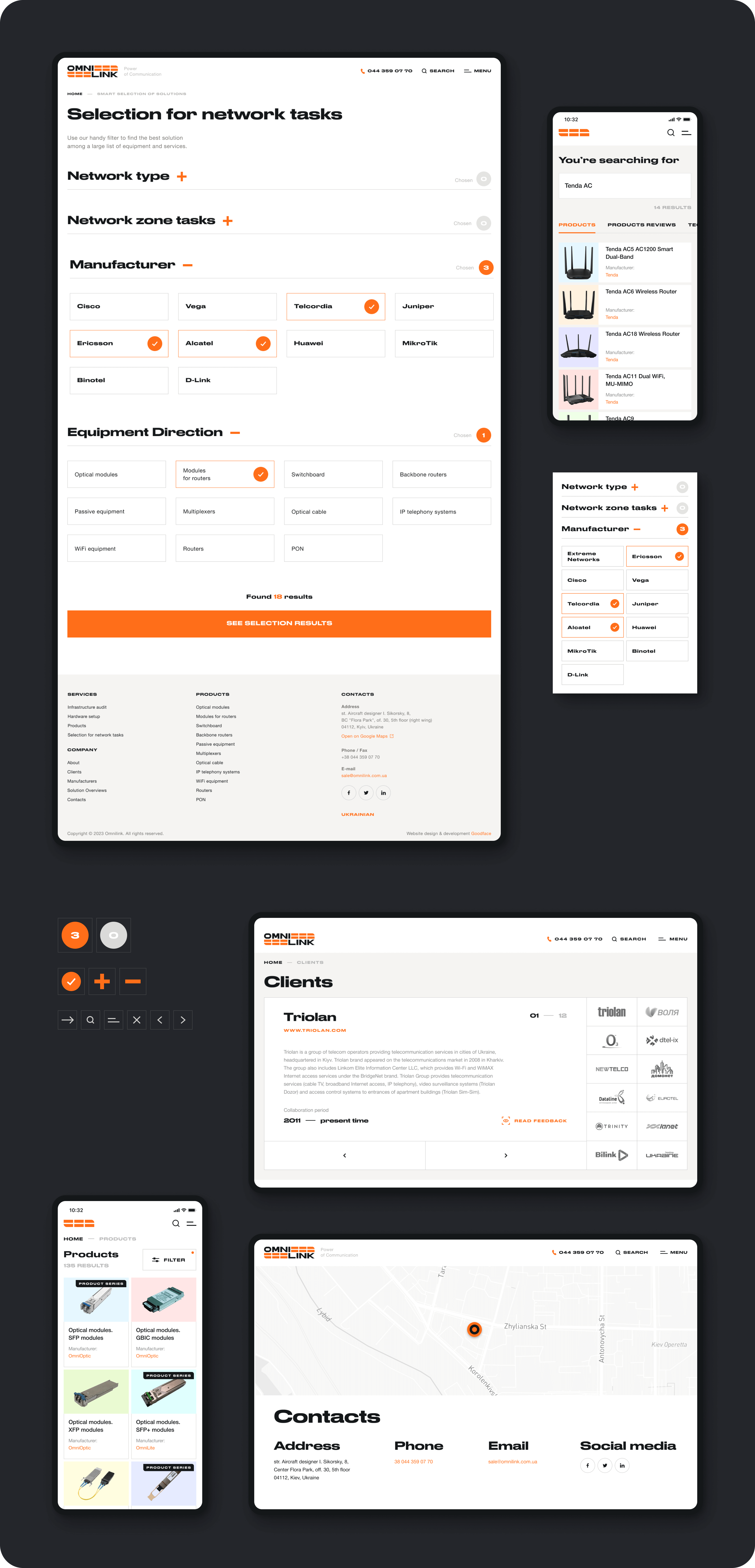 Website development, logo redesign and creation of an identity for a large telecom integrator - goodface.works
