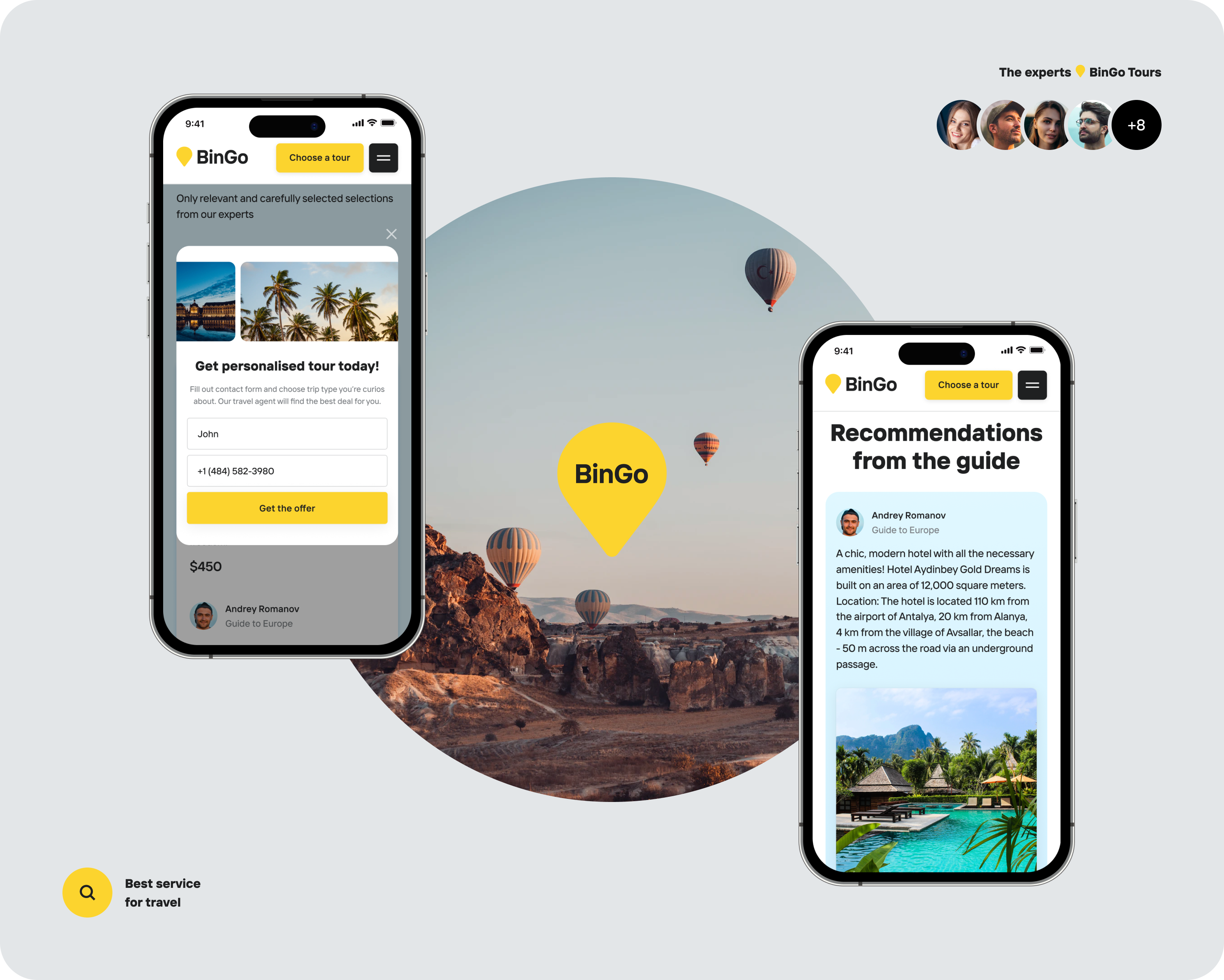 Discovery, UX/UI design for global travel service - goodface.works