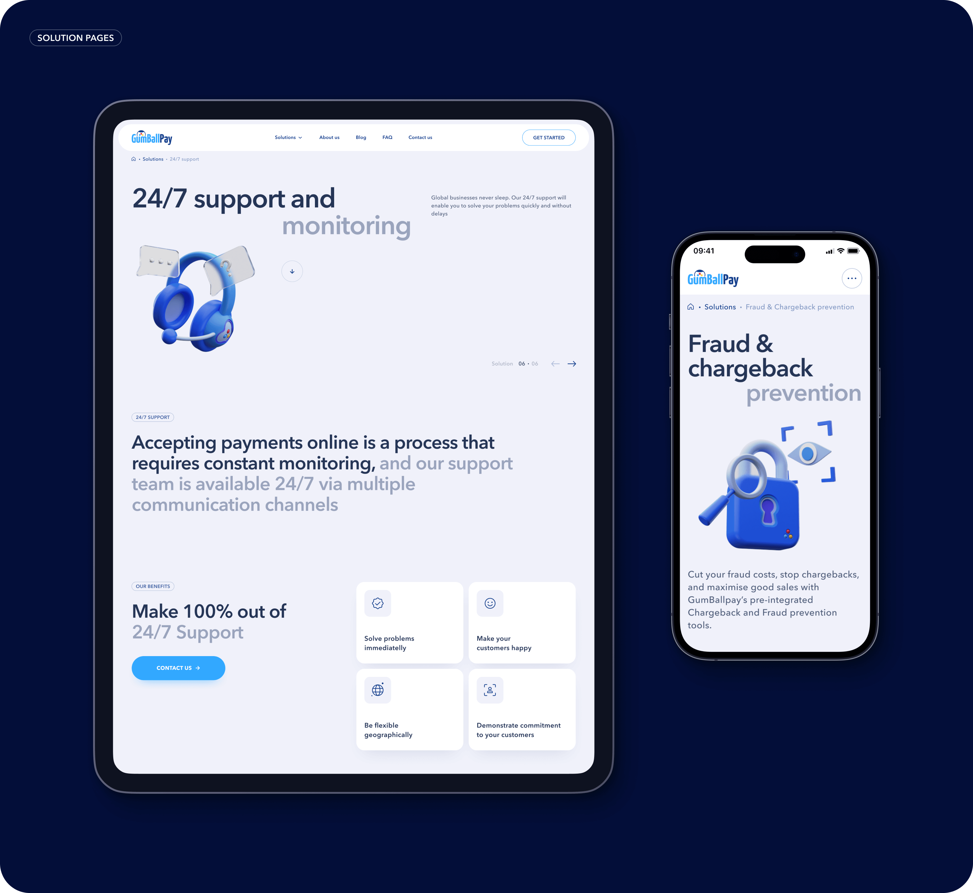 Gumballpay – redesign and development of corporate website for Fintech company - goodface.works
