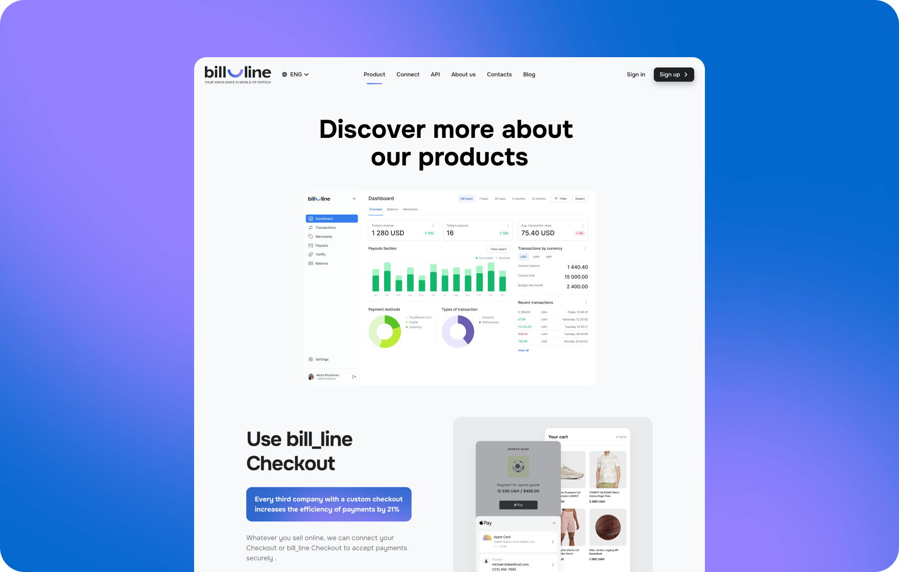 Goodface agency - article - Site for a product presentation.png - Insights on FinTech website development – Goodface agency - api.goodface.works