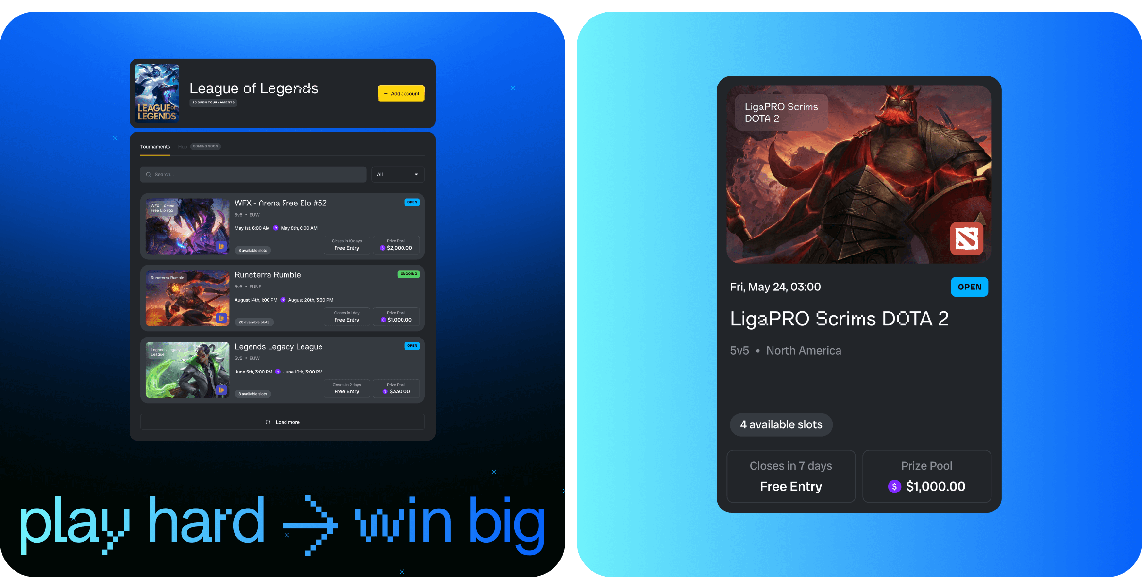 Batata: UX/UI design of an eSports platform – Goodface - goodface.works