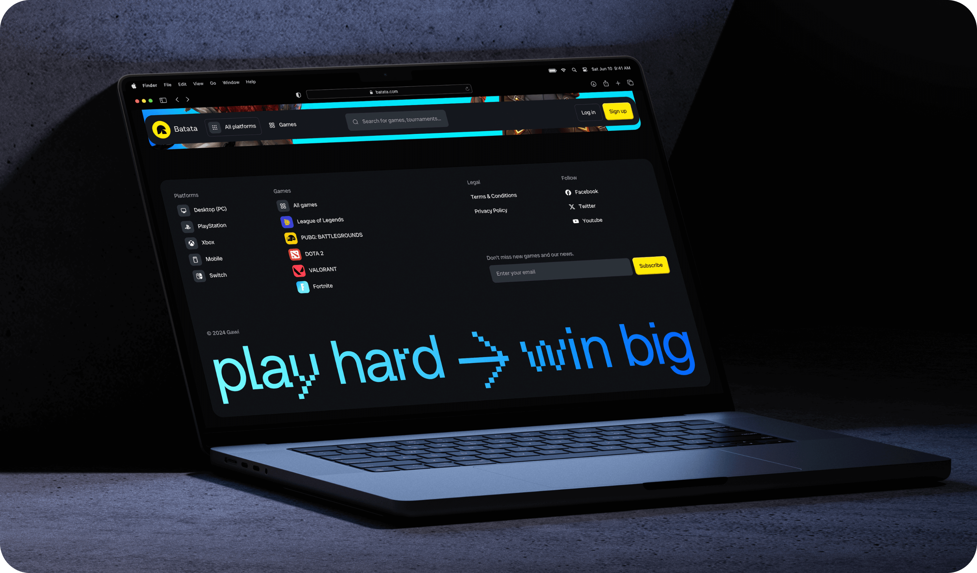 Batata: UX/UI design of an eSports platform – Goodface - goodface.works