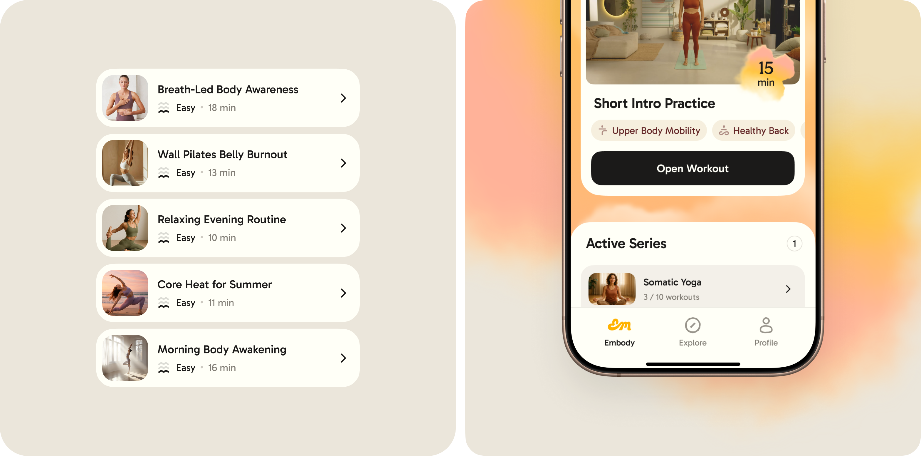 Embody: wellness app branding & product design – Goodface - goodface.works